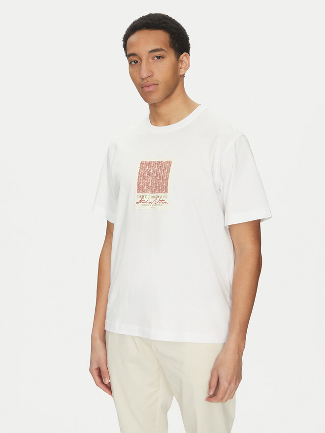 Jack&Jones Jack&Jones Marškinėliai Islington 12273019 Balta Loose Fit