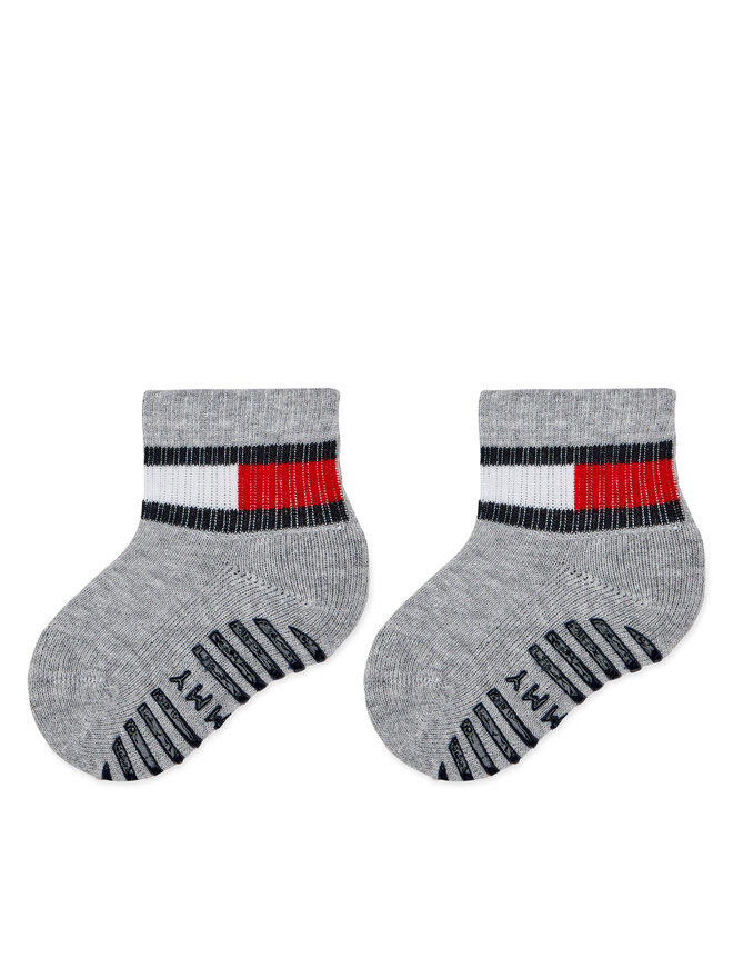 Tommy Hilfiger Комплект 2 чифта дълги чорапи детски Tommy Hilfiger 701226500 Сив