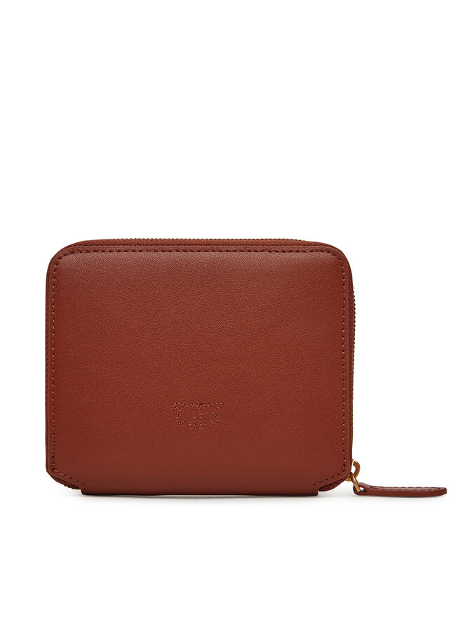PINKO Duży Portfel Damski PINKO Taylor Zip Around 100249 A0F1 Brązowy