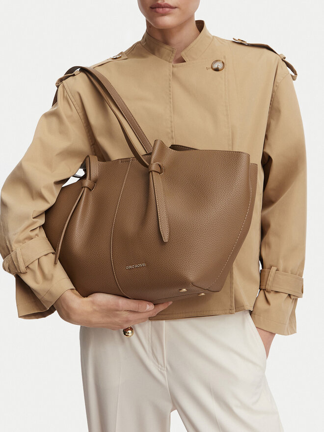 GINO ROSSI Handtasche GINO ROSSI C-LDA92256 Dunkelbeige