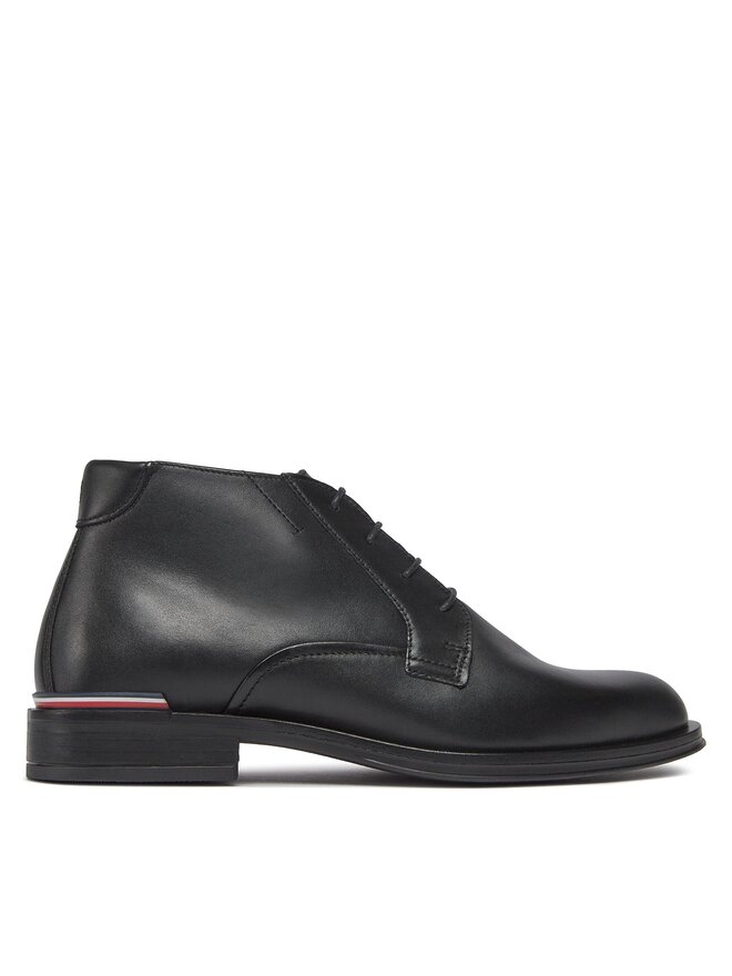 Tommy Hilfiger Черевики Tommy Hilfiger Core Rwb Hilfiger Lth L Boot FM0FM04804 Чорний