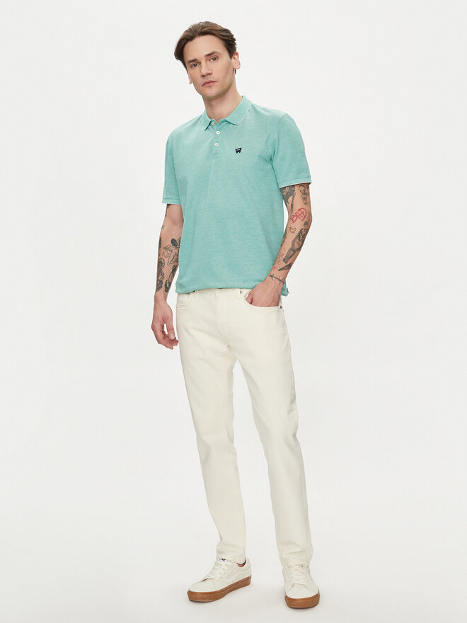 Wrangler Wrangler Pólóing Refined 112350393 Zöld Regular Fit