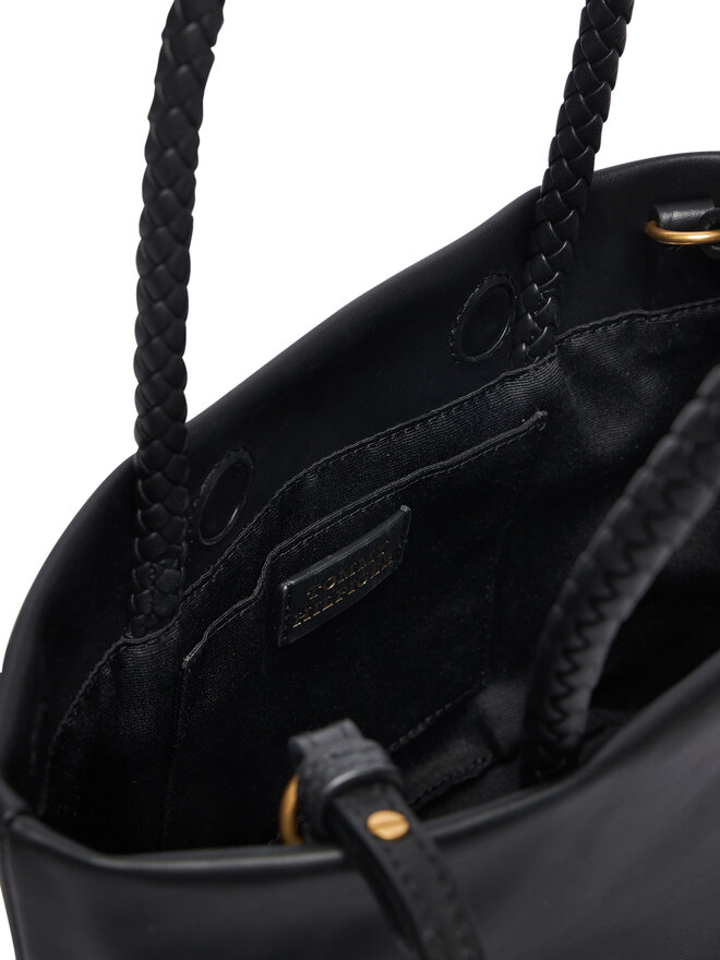 Tommy Hilfiger Handtasche Tommy Hilfiger Th Marina Bucket Leather AW0AW18739 Schwarz