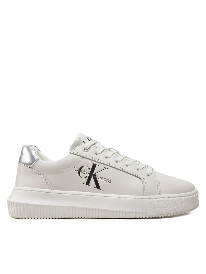 Calvin Klein Jeans Αθλητικά Calvin Klein Jeans Chunky Cupsole Laceup Lth Ml Mtl YW0YW01476 Λευκό