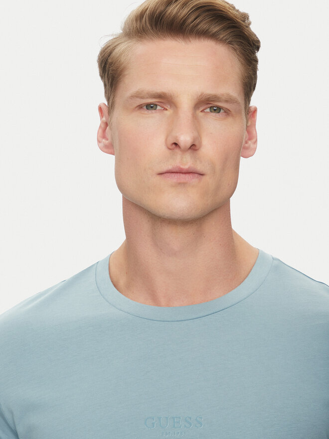 Guess Guess Marškinėliai M2YI72 I3Z14 Mėlyna Regular Fit