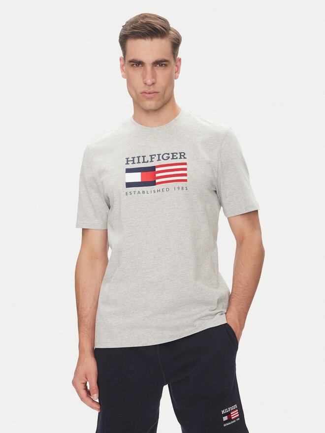 Tommy Hilfiger Tommy Hilfiger Marškinėliai American Monotype MW0MW39843 Pilka Regular Fit