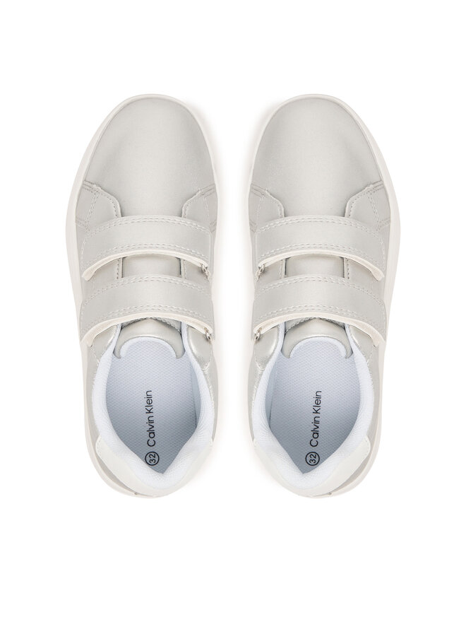 Calvin Klein Sneakers Calvin Klein Low Cut Velcro V1A9-83205-0376 S Silberfarben