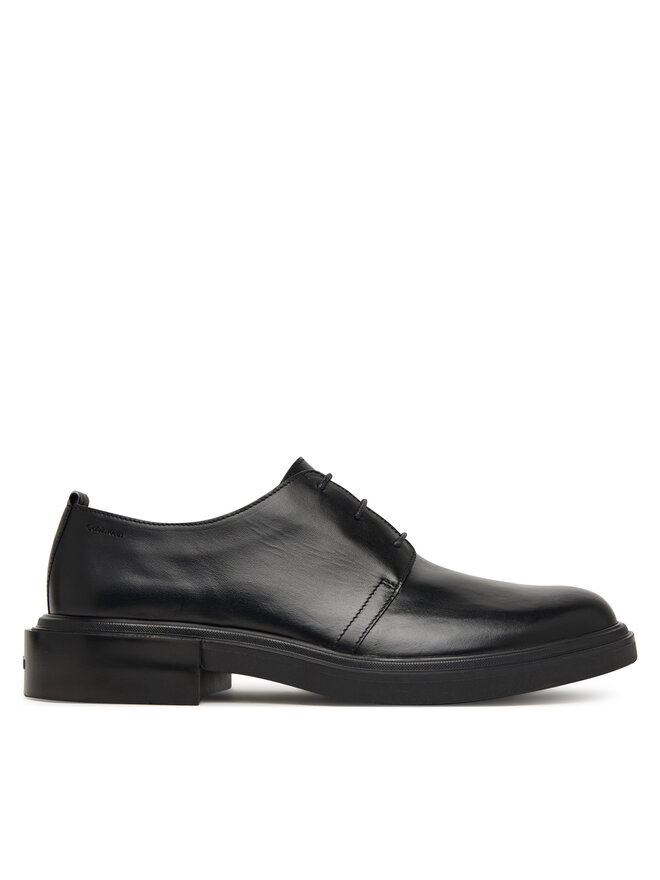 Calvin Klein Halbschuhe Calvin Klein Cupped Postman Derby Laceup Lth HM0HM01996 Schwarz