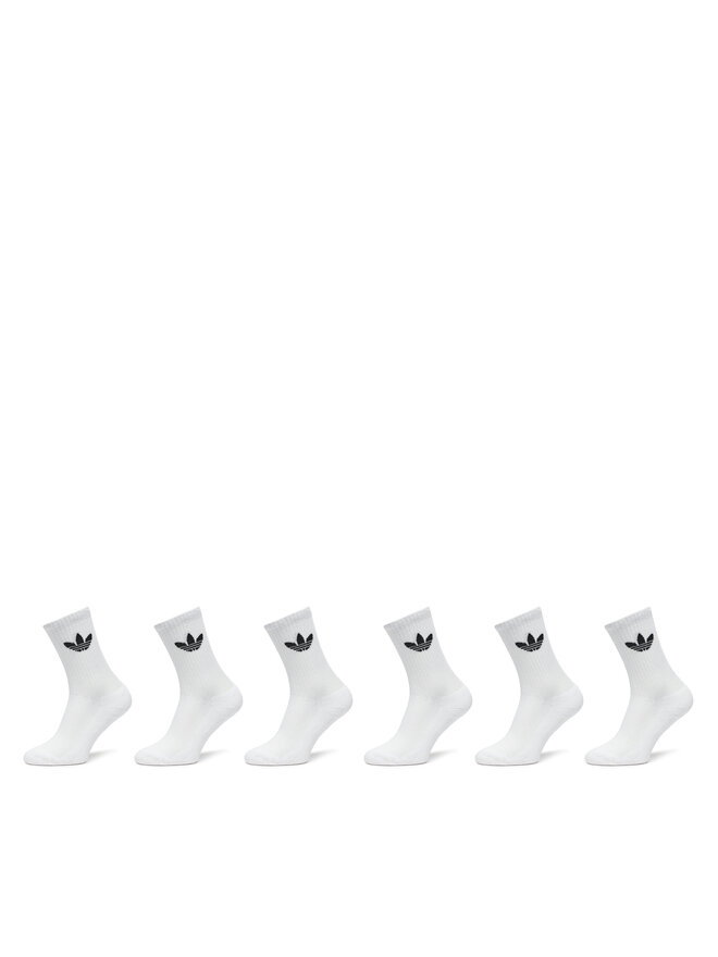 adidas Sada 6 párů vysokých ponožek unisex adidas Trefoil Cushion IJ5619 Bílá