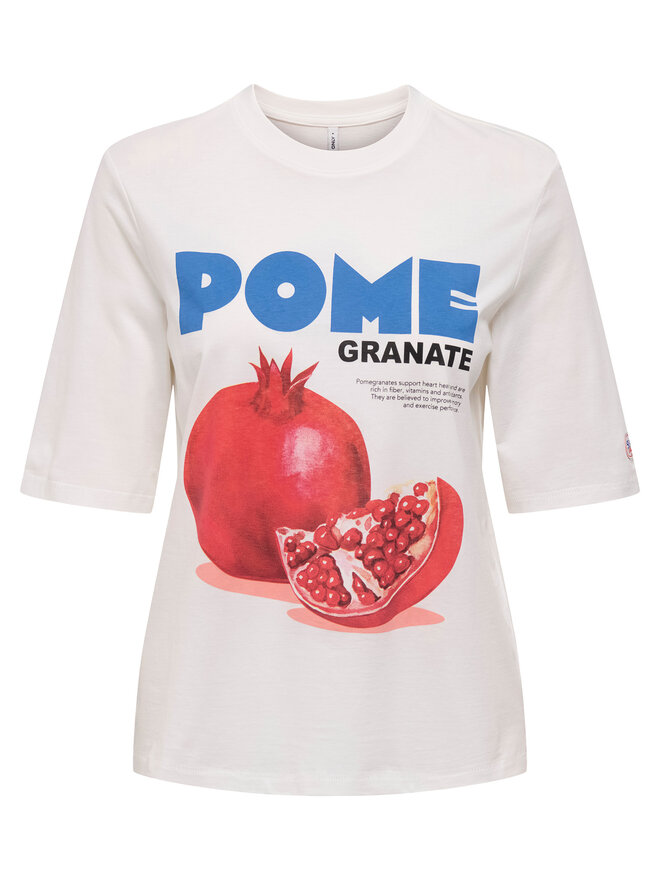 ONLY ONLY Marškinėliai Phoebe 15351369 Balta Regular Fit
