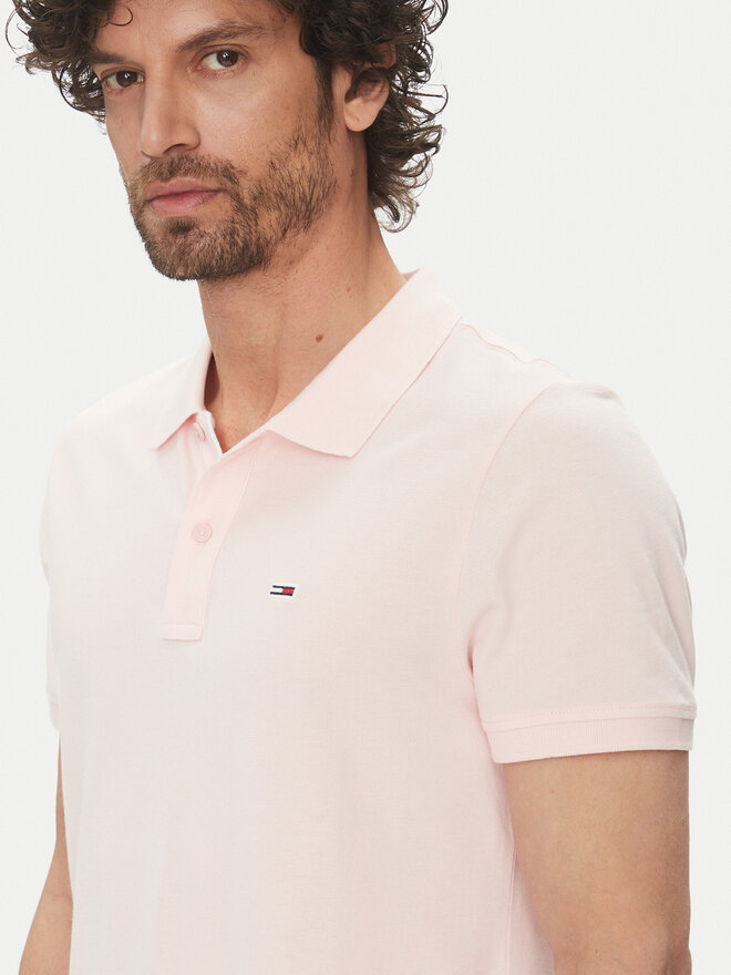 Tommy Jeans Tommy Jeans Pólóing DM0DM20676 Rózsaszín Slim Fit
