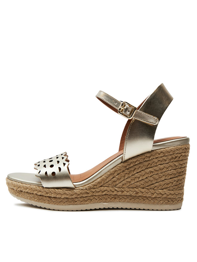 Geox Dames D Ponza Espadrille Wedge Sandal, Cyclamen, 38 EU, cyclamen, 38 EU