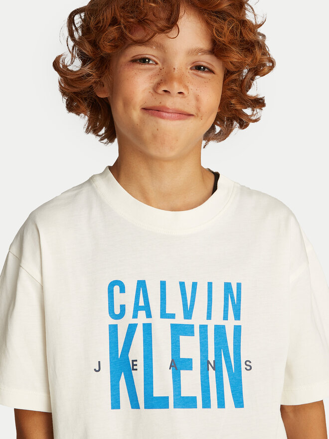 Calvin Klein Jeans Calvin Klein Jeans T-Shirt Bold Graphic IB0IB02448 Écru Relaxed Fit