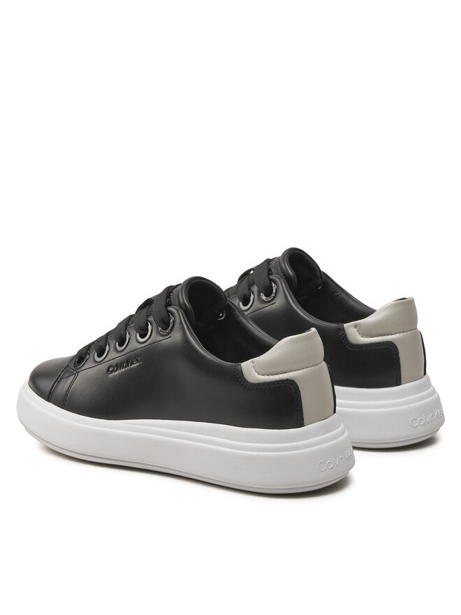 Calvin Klein Sneakers Calvin Klein Cupsole Lace Up Lth HW0HW02085 Nero