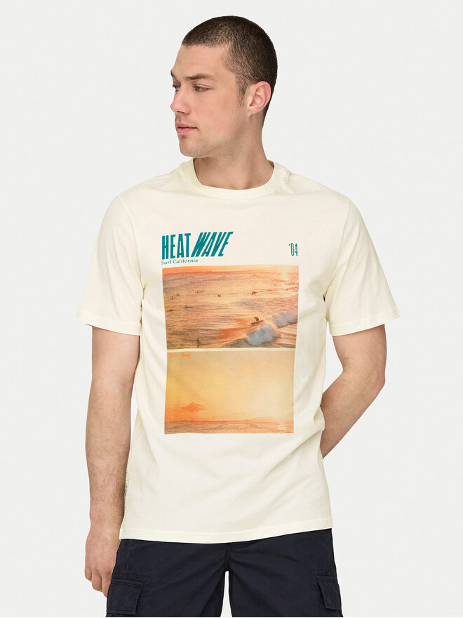 Only & Sons Only & Sons Camiseta Magdy 22029454 Blanco Regular Fit