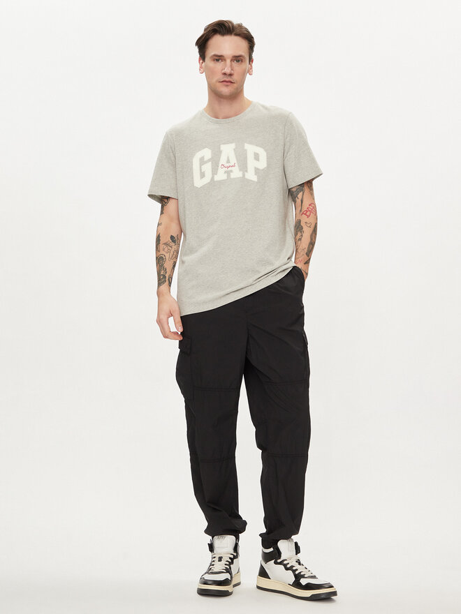 Gap Gap Marškinėliai 471777-06 Pilka Regular Fit