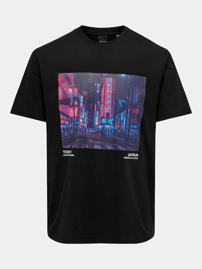 Only & Sons Only & Sons T-Shirt Lex 22028171 Schwarz Relaxed Fit