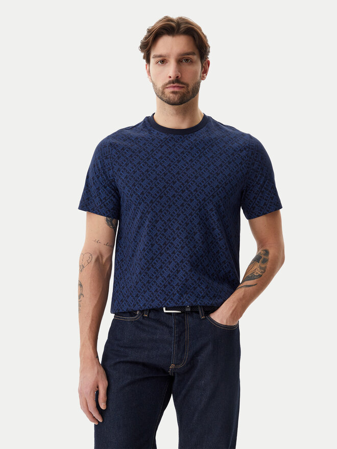 Tommy Hilfiger Tommy Hilfiger Marškinėliai Monogram MW0MW39251 Tamsiai mėlyna Regular Fit