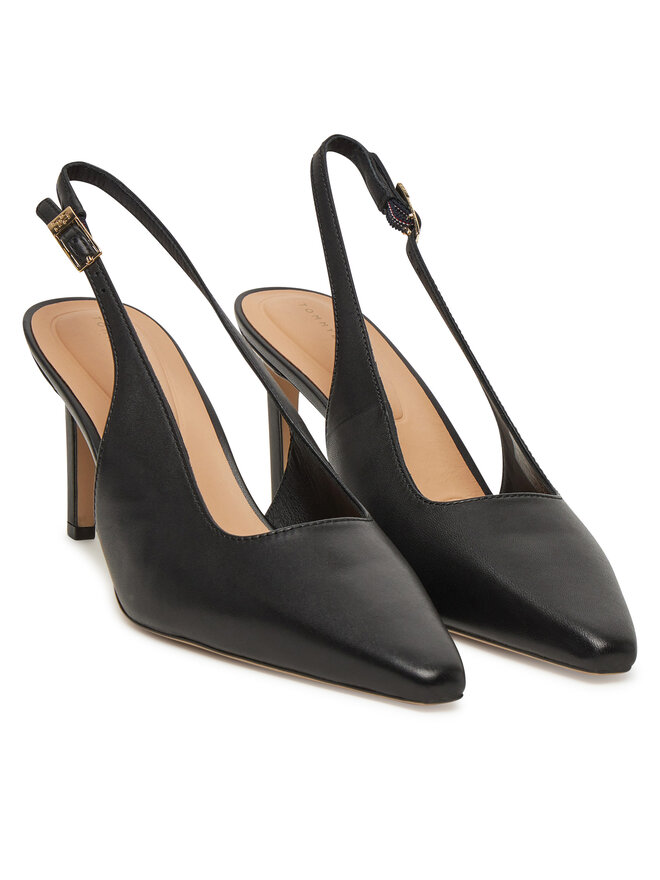 Tommy Hilfiger Sandały Tommy Hilfiger Squared Toe FW0FW08636 Czarny