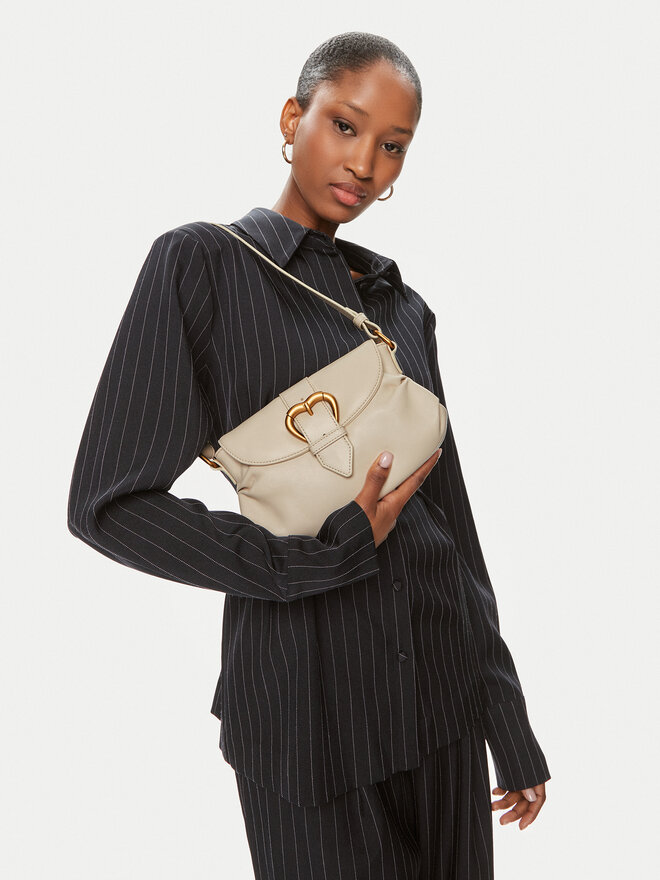 Сумка Pinko Jolene Shoulder Mini 102802 A1MI Écru | evzuttya.com.ua