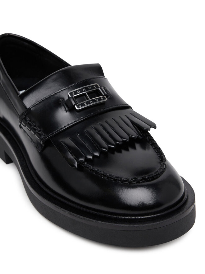 Tommy Jeans Лофери Tommy Jeans Tjw Fringes Loafer EN0EN02790 Чорний