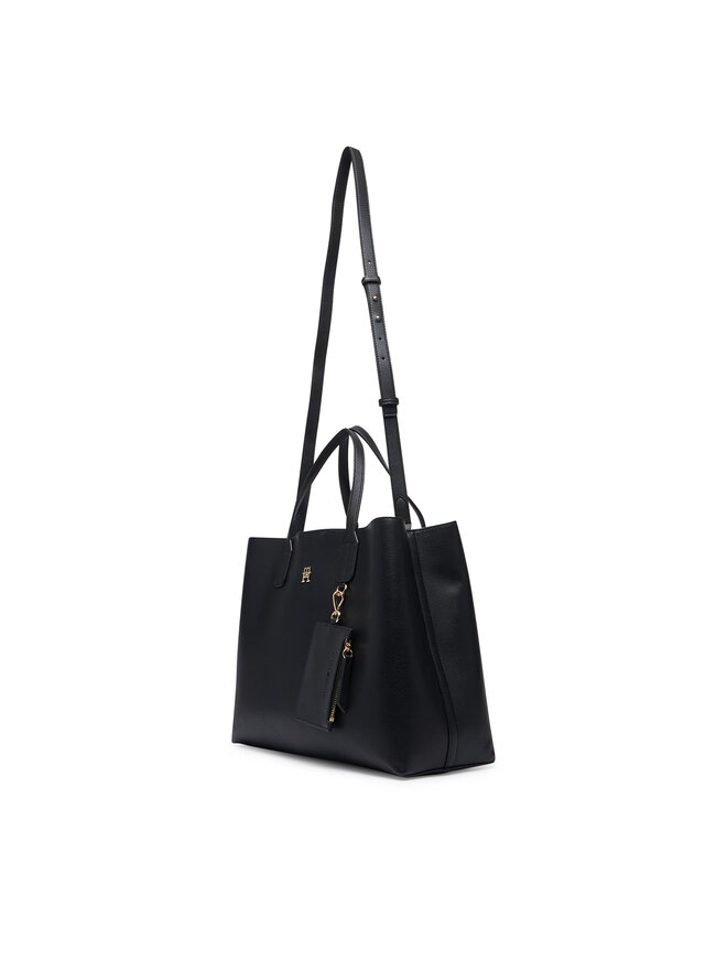 Tommy Hilfiger Handtasche Tommy Hilfiger Th Icon Satchel AW0AW18723 Schwarz