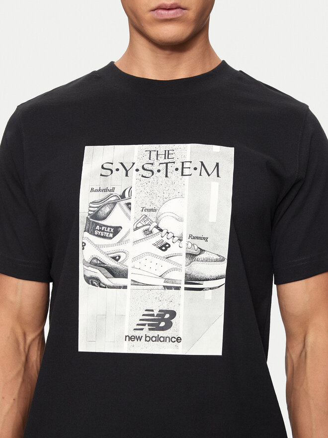 New Balance New Balance Camiseta Poster MT41595 Negro Regular Fit