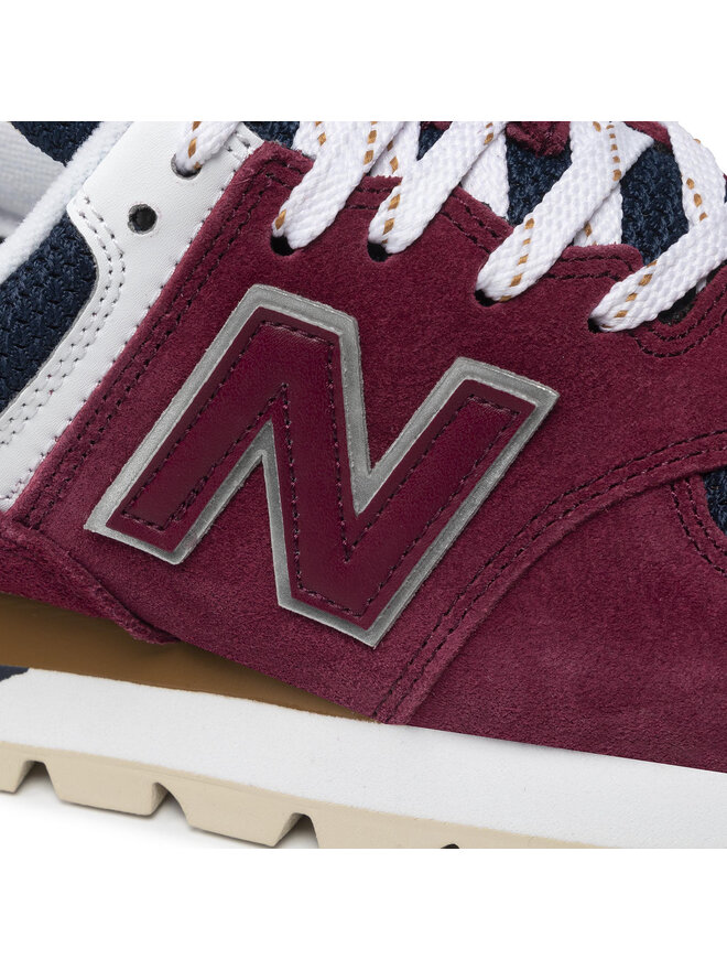 Sneakersy New Balance ML574DHR Bordowy | eobuwie.com.pl