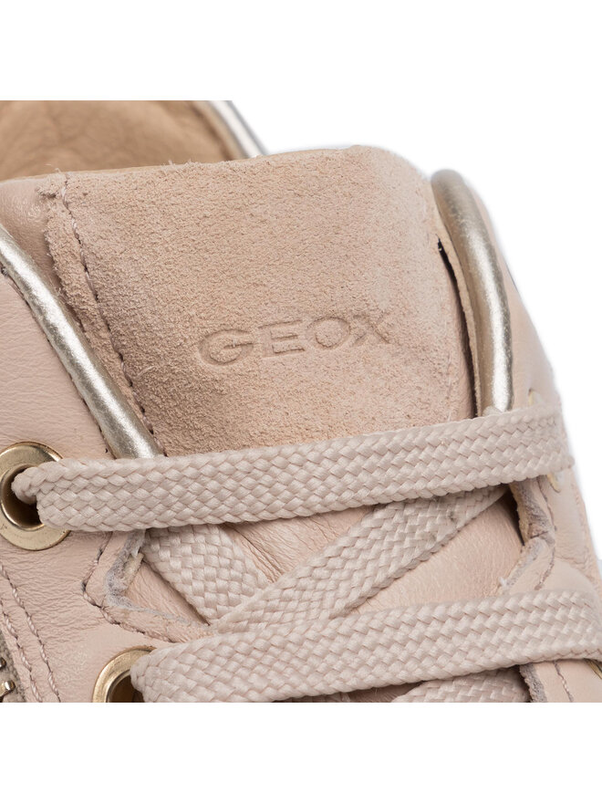 Geox D Myria A – Sneakers Donna Con Suola Traspirante, Tacco 3cm, Colore Beige/Naturale, Chiusura Con Zip E Lacci