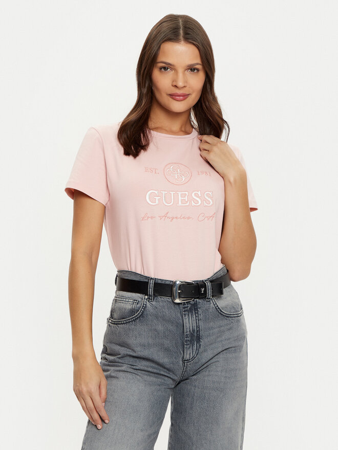 Guess Guess T-shirt V5RI05 J1314 Ružičasta Regular Fit