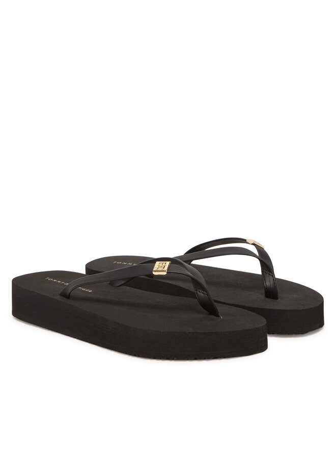Tommy Hilfiger Σαγιονάρες Tommy Hilfiger Elevated Chic Beach Sandal FW0FW08523 Μαύρο