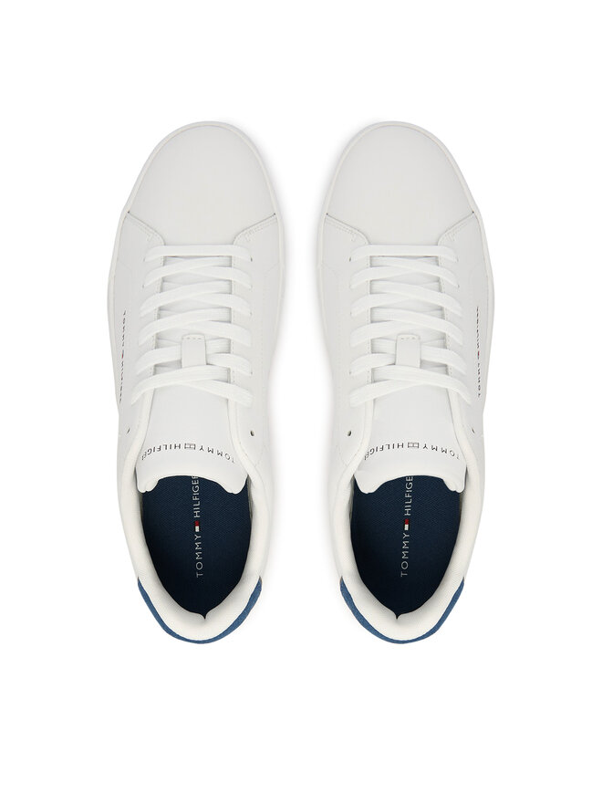 Tommy Hilfiger Αθλητικά Tommy Hilfiger Th Court Lth Detail Ess FM0FM05367 Λευκό