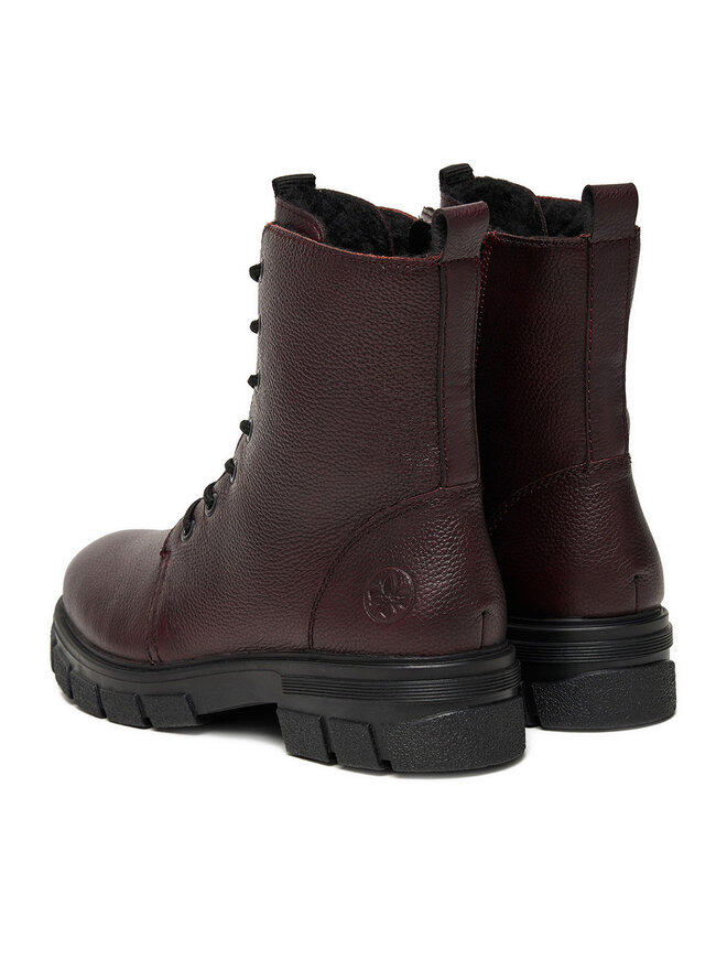 Rieker Botines planos Rieker CEO-Z9116-35 Guinda/burdeos
