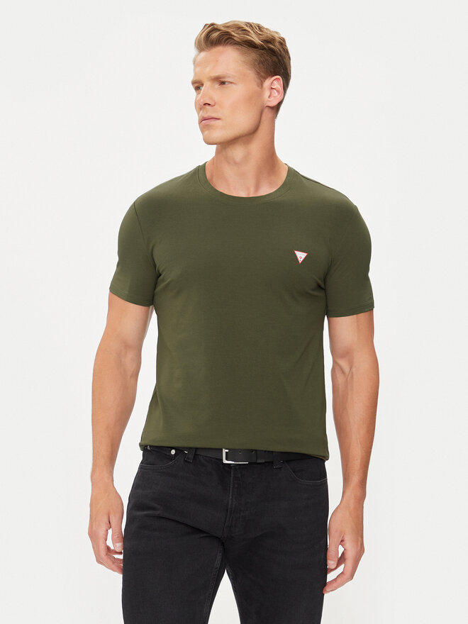 Guess Guess Marškinėliai M2YI24 J1314 Žalia Slim Fit