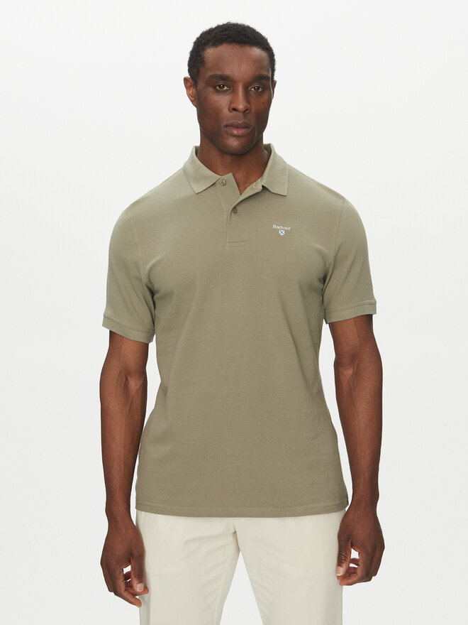 Barbour Barbour Poloshirt Original Sports MML0358OL38 Khakifarben Regular Fit