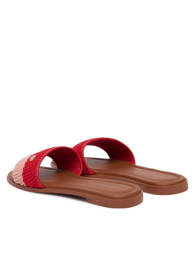 Tommy Hilfiger Pantoletten Tommy Hilfiger Th Flat FW0FW09513 Rot