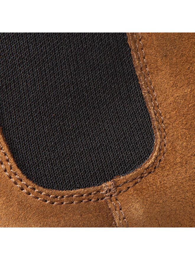 Tommy Hilfiger Členková obuv s elastickým prvkom Tommy Hilfiger Suede Cleated Chelsea Boot FM0FM02532 Hnedá