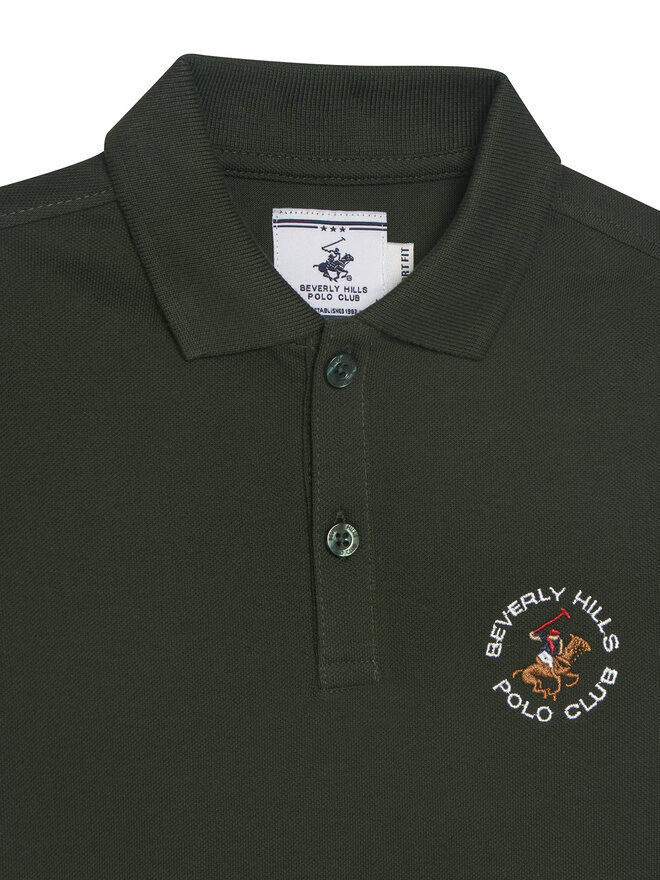 Beverly Hills Polo Club Beverly Hills Polo Club Поло P-SS26B-P42560 Темно-зелений Regular Fit