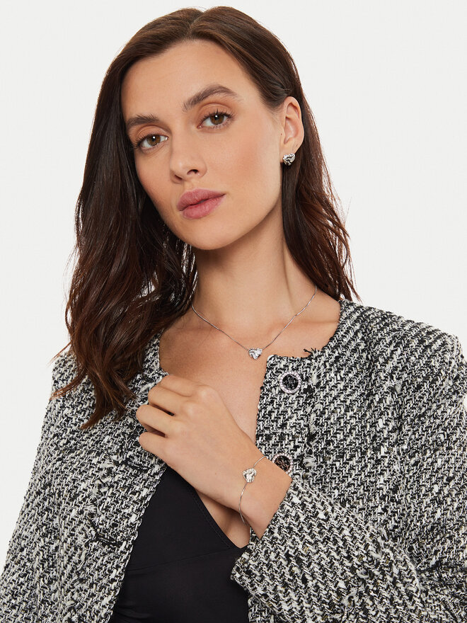 Guess Ogrlica Guess JUBN04 501JW Srebrna