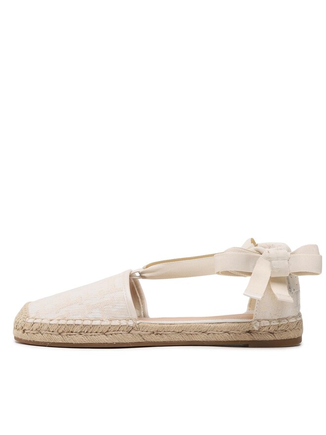 Espadrilles Tommy Hilfiger Closed Toe Espadrille Monogram W FW0FW07253 Ecru chaussures