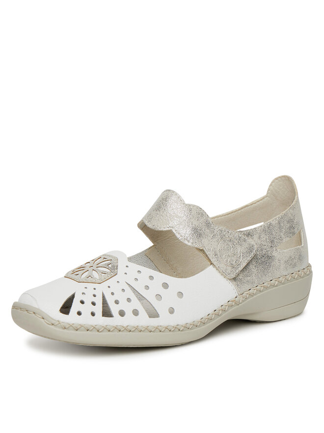 Rieker Pantofi Rieker 41368-80 Alb