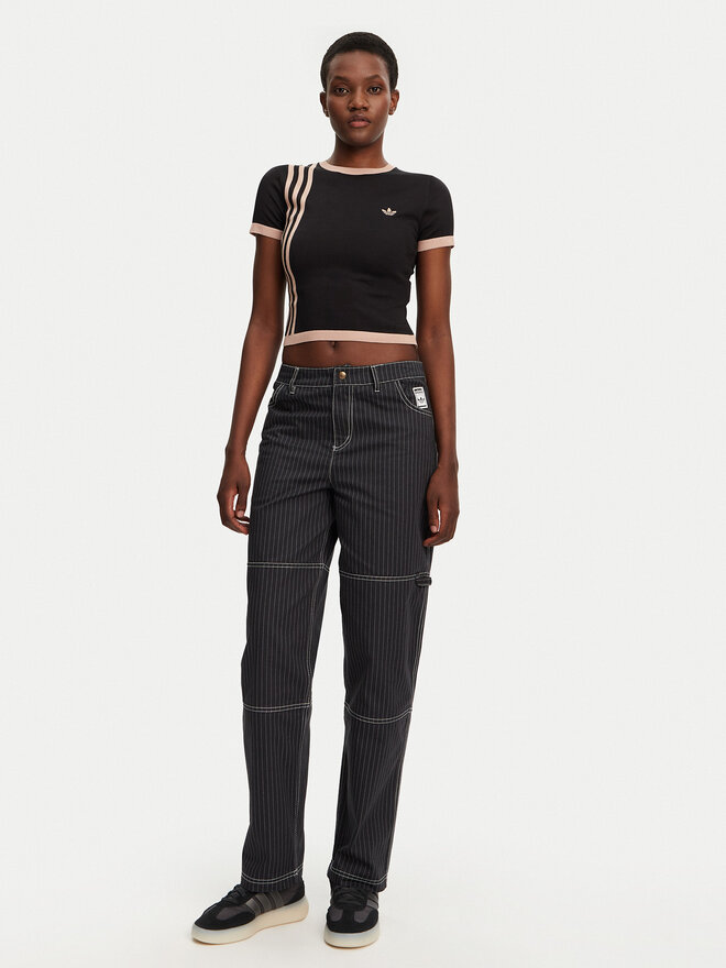 adidas adidas Póló Knitted 3-Stripes JJ0960 Fekete Slim Fit