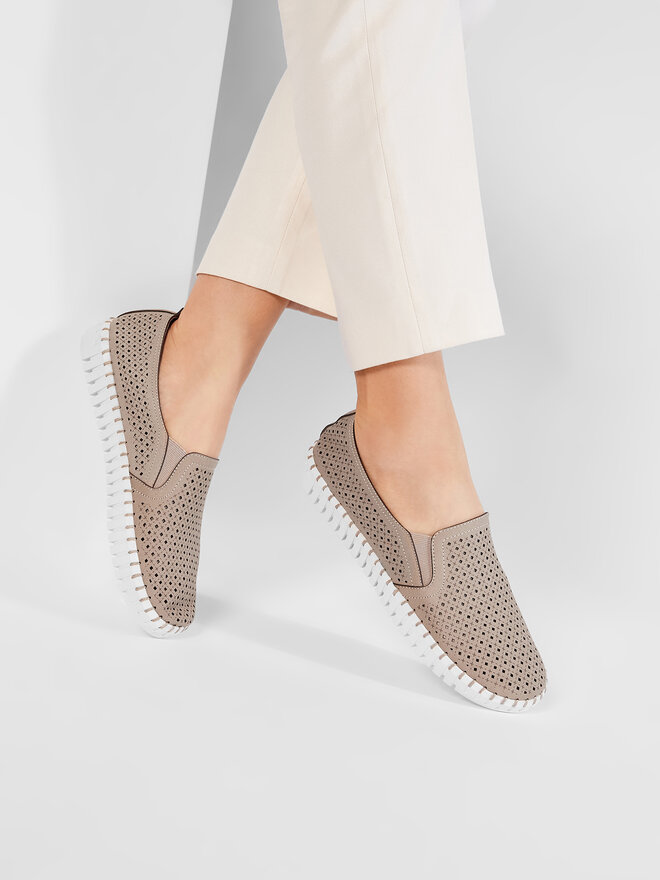 Skechers Poltopánky Skechers A La Mode 23967/TPE Béžová
