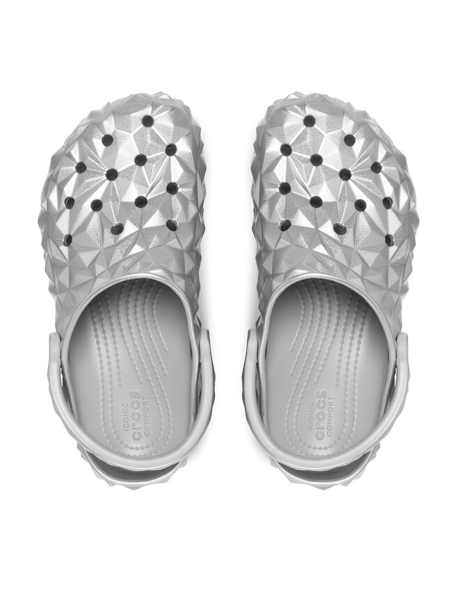 Crocs Παντόφλες Crocs Cls Metallic Geometric Clog 210002 Ασημί