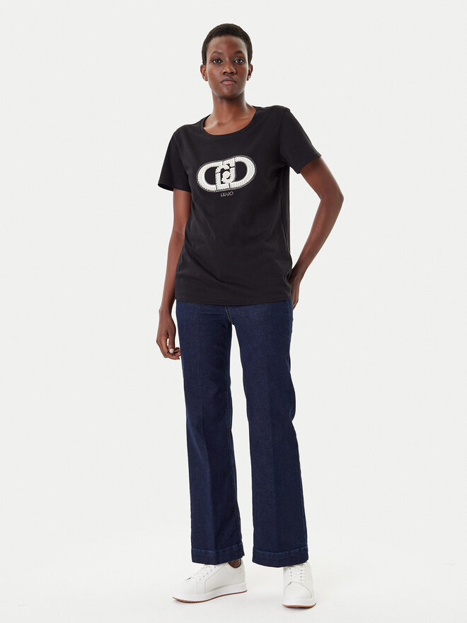 Liu Jo Sport Liu Jo Sport Camiseta TF5280 JS923 Negro Regular Fit