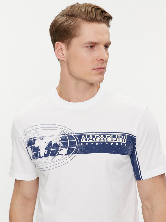 Napapijri Napapijri Marškinėliai S-Manta NP0A4HQH Balta Regular Fit