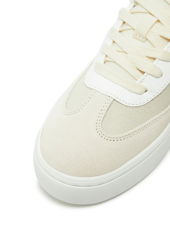 Calvin Klein Jeans Sneakersy Calvin Klein Jeans Classic Cupsole Low Mix Mg Wn YW0YW01636 Écru