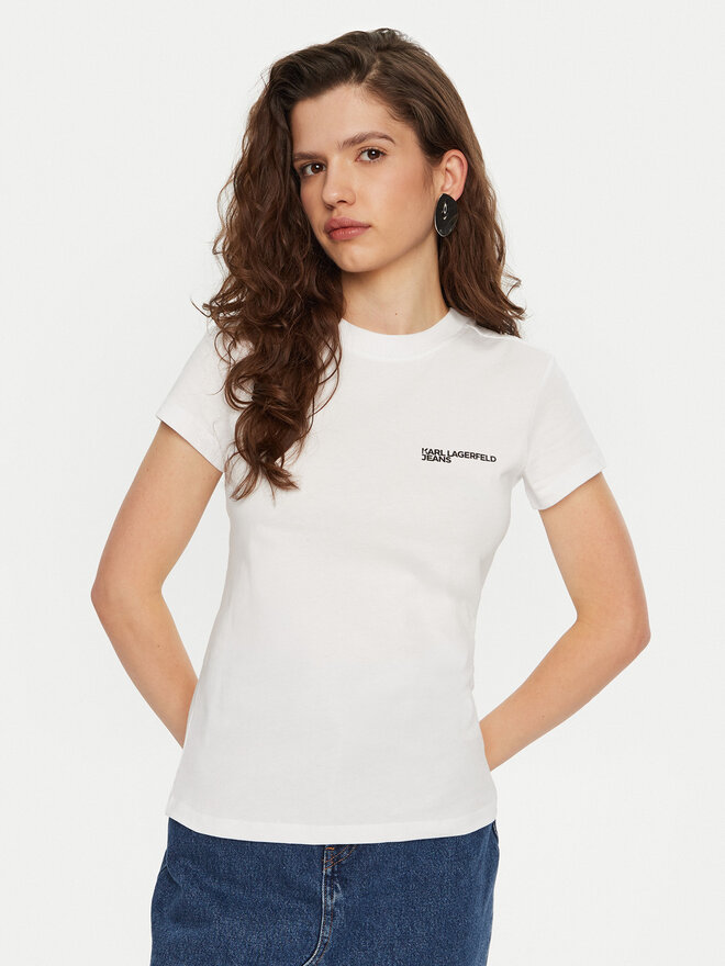 Karl Lagerfeld Jeans Karl Lagerfeld Jeans Camiseta A1W17004 Blanco Slim Fit