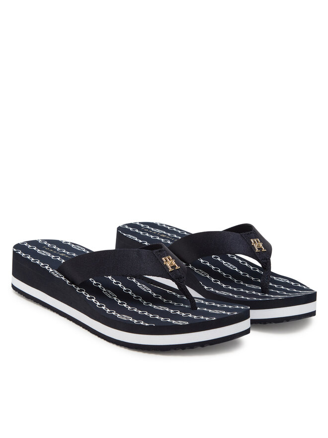 Tommy Hilfiger Chancletas Tommy Hilfiger Im Th Chainprint Midwedge Sandal FW0FW08527 Azul marino