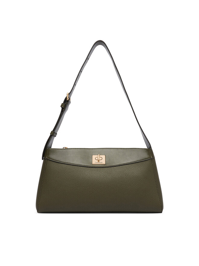 Calvin Klein Handtasche Calvin Klein Mix Media Shoulder Bag LV04F3886G Dunkelgrün